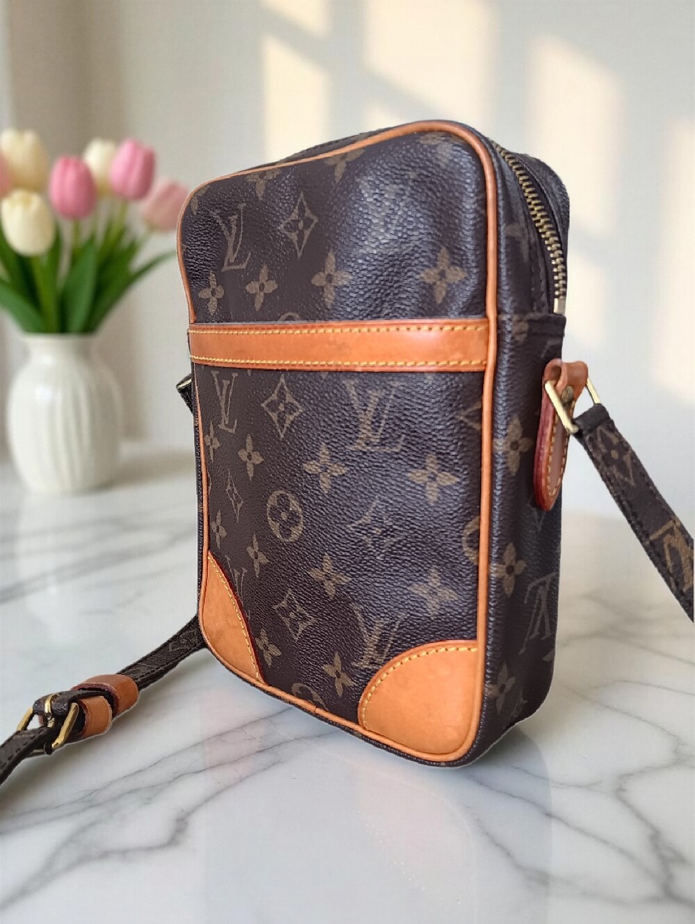 Louis Vuitton Danube Monogram Crossbody Vintage 2000 ✨ EUC - Picture 4 of 16